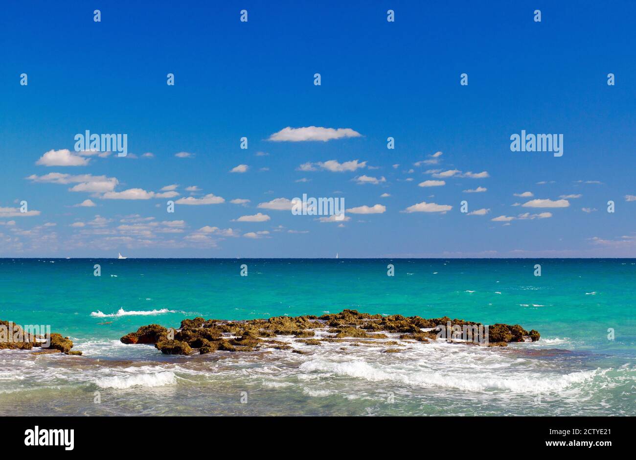 Surf on the beach, West Palm Beach, Florida, USA Stock Photo