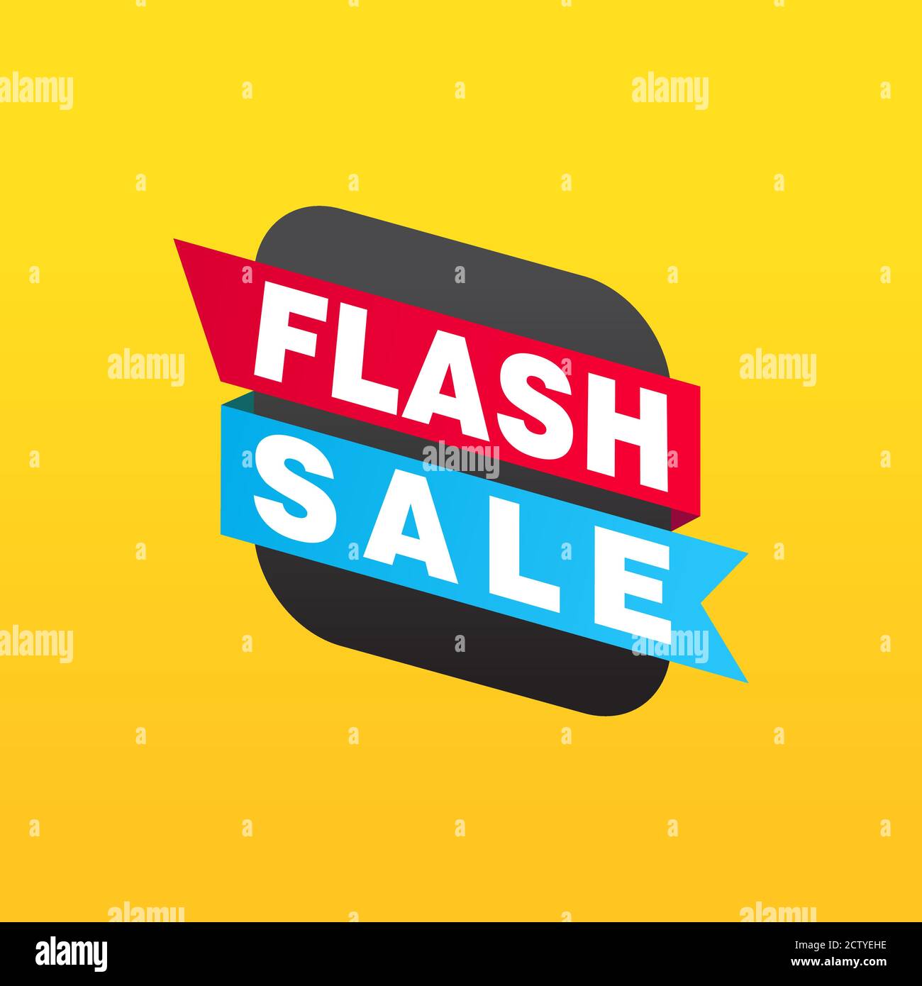 Flash Sale banner template design.Vector illustration. Stock Vector
