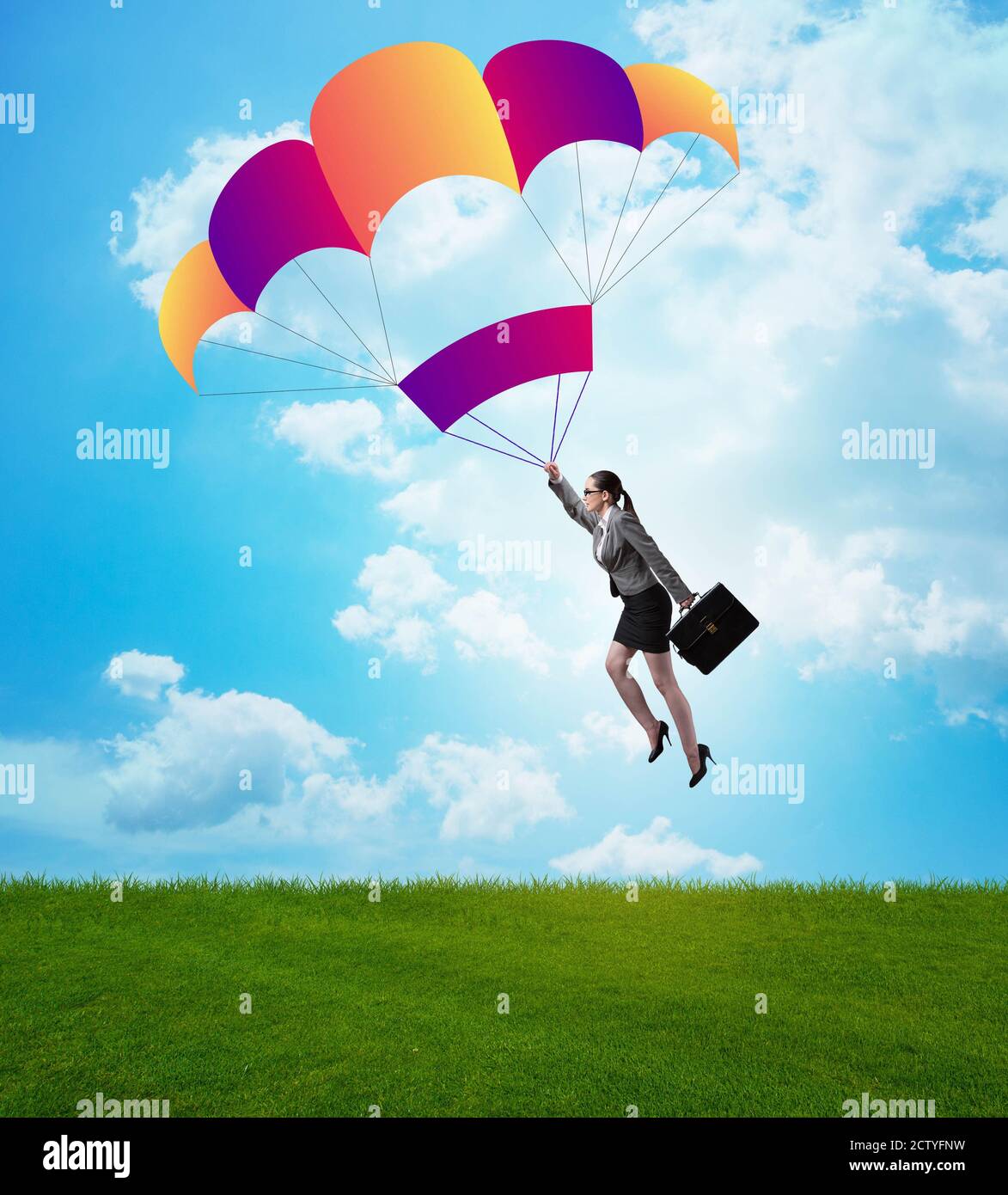 Golden parachute worker hires stock photography and images Alamy