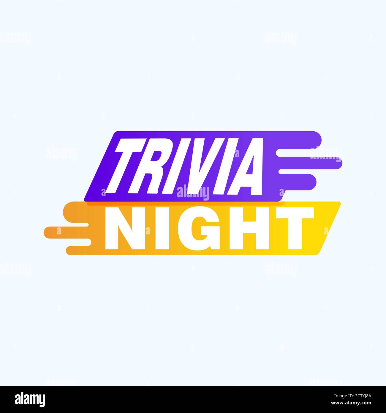 Trivia Night Labels Banners Vector Ribbon Design Template. Banner Sale 