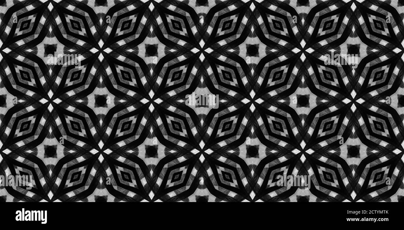 Ethnic fur elements seamless abstract pattern with real texture Stock Photo