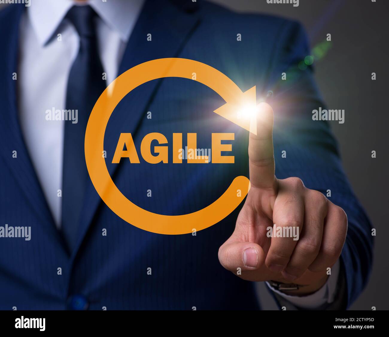 The concept of agile software development Stock Photo