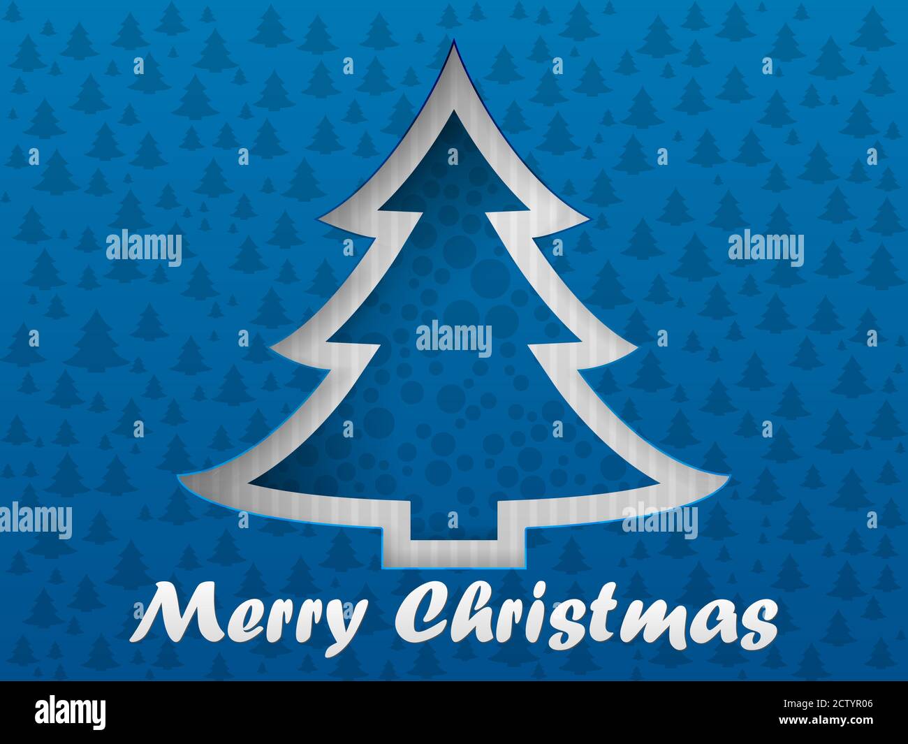 Christmas tree postcard background. Vector illustration Stock Photo - Alamy