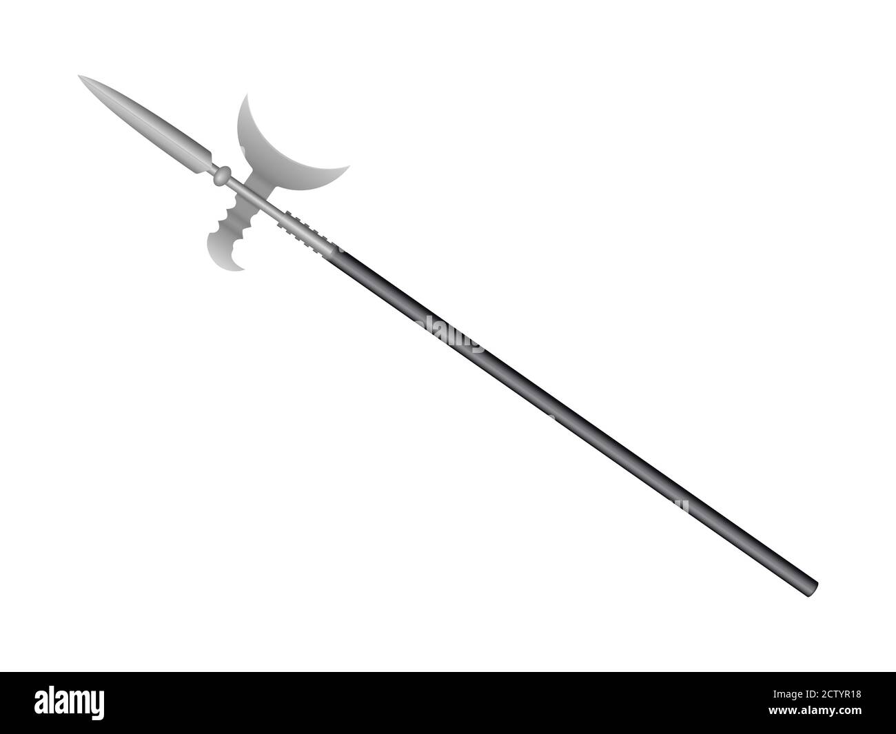 Halberd on a white background. Vector illustration Stock Photo - Alamy