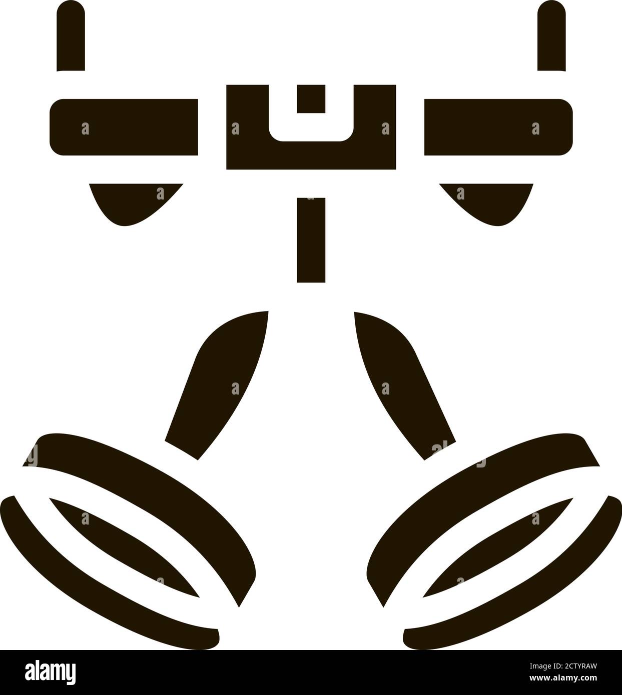 Harness Alpinism Hooking Device Tool glyph icon Stock Vector