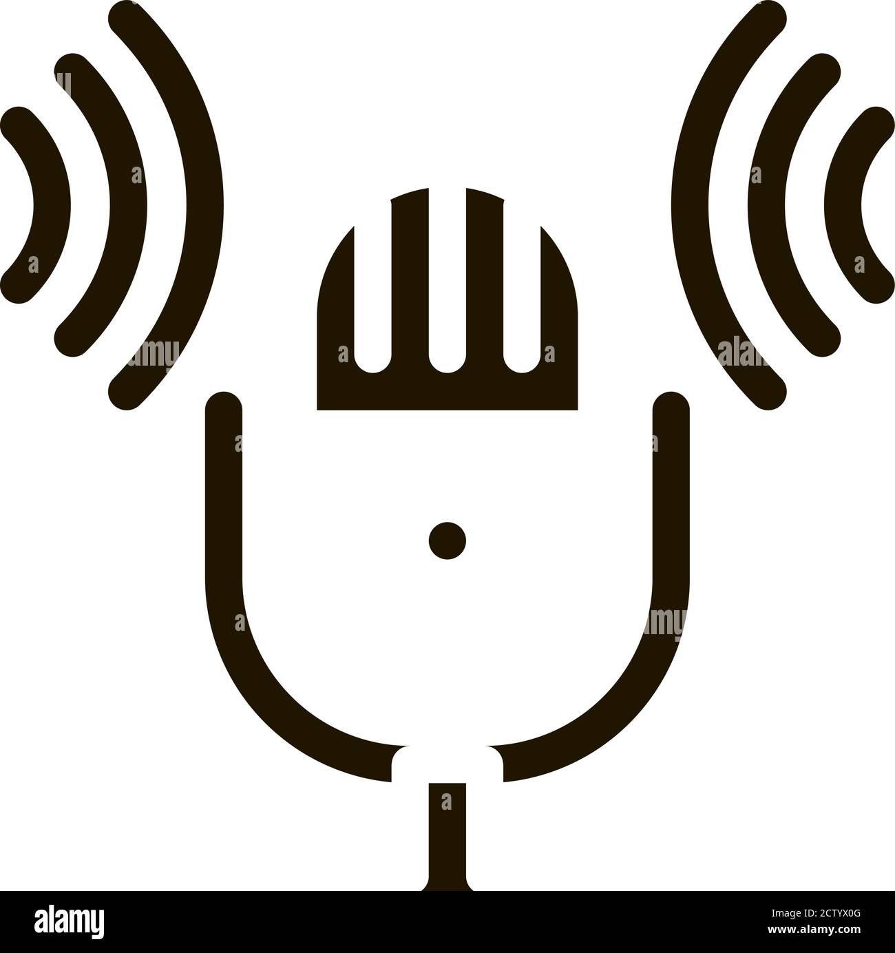 Sound Microphone Voice Control Icon Vector Illustration Stock Vector ...