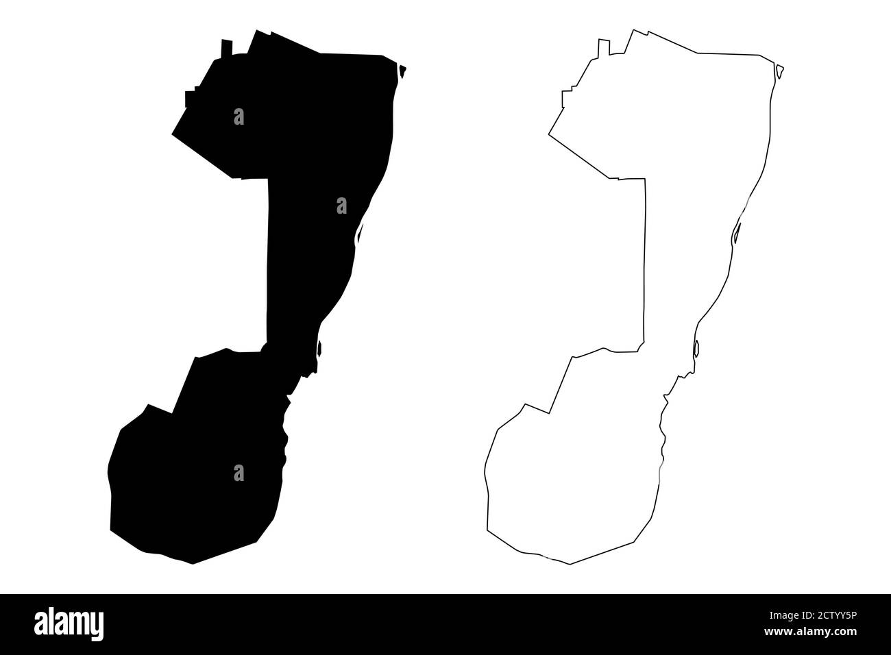 Omdurman City (Republic of the Sudan, Khartoum State) map vector ...