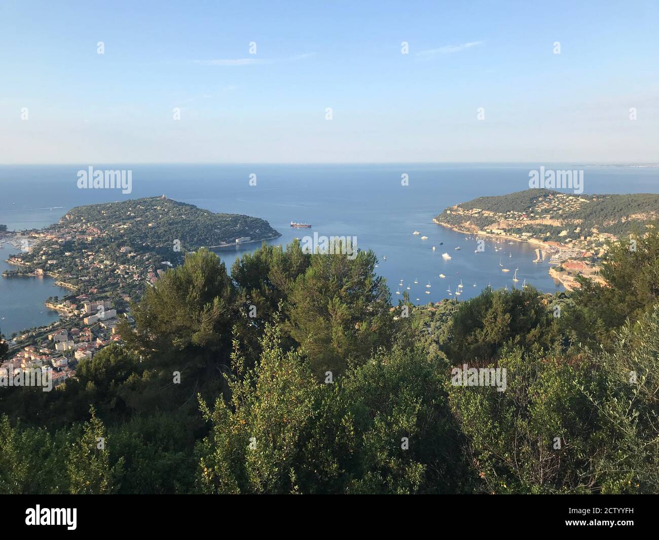 Villefranche sur Mer on a clear day Stock Photo