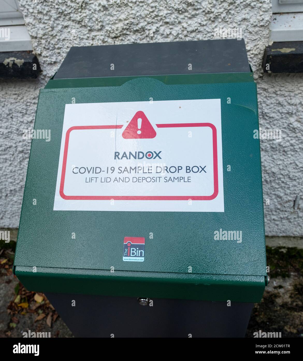 Randox Covid19 sample drop box, Fintry, Scotland Stock Photo Alamy