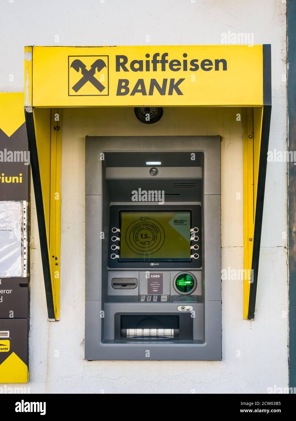 Bucharest/Romania - 09.16.2020: Detail with Raiffeisen bank ATM or cash  machine in Bucharest Stock Photo - Alamy