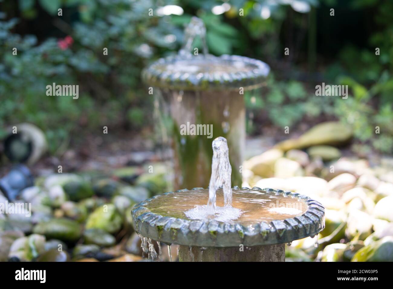 Fountain in garden in Mainz Germany Stock Photo