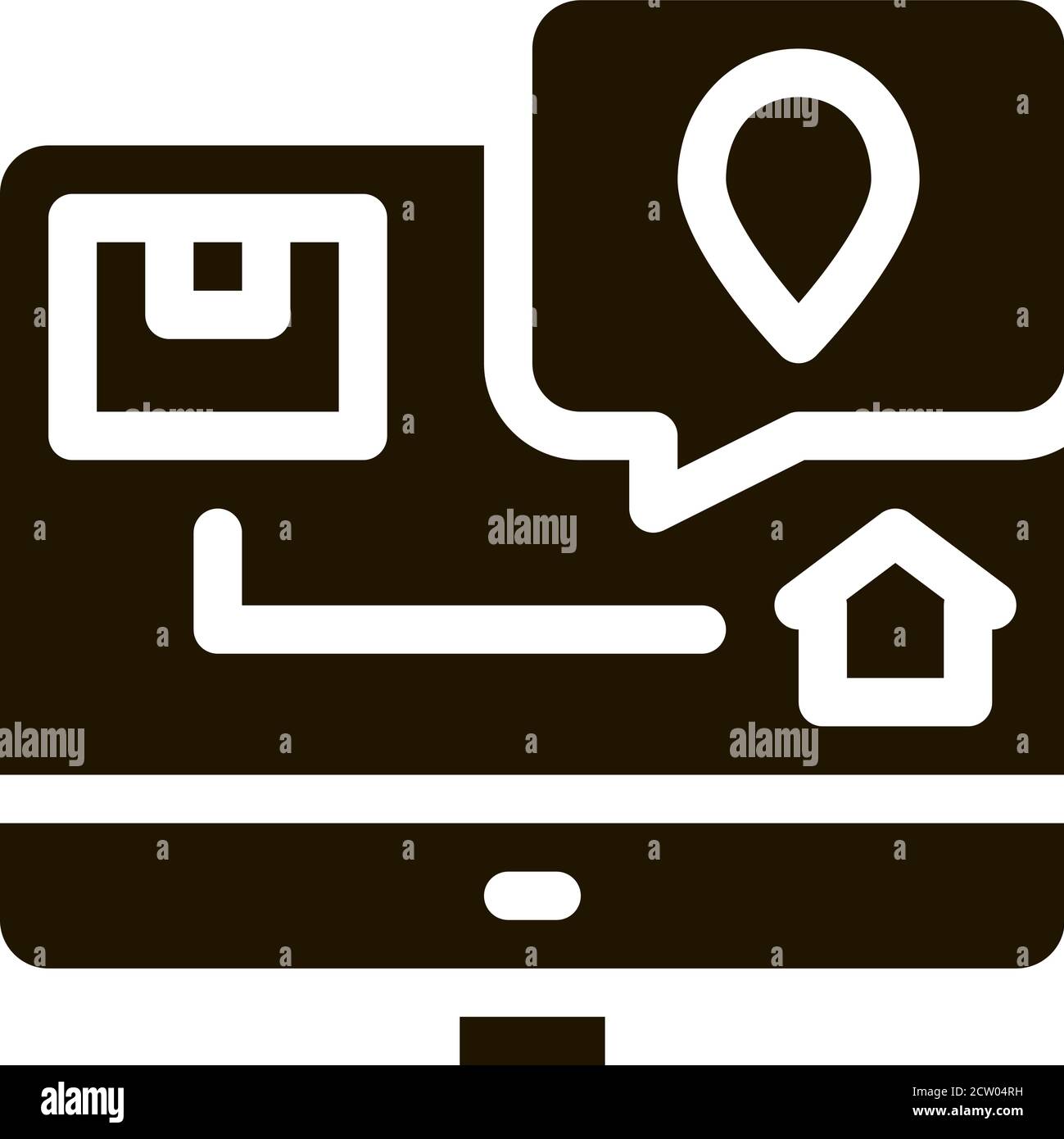 Parcel Destination Postal Transportation Company Icon Vector ...