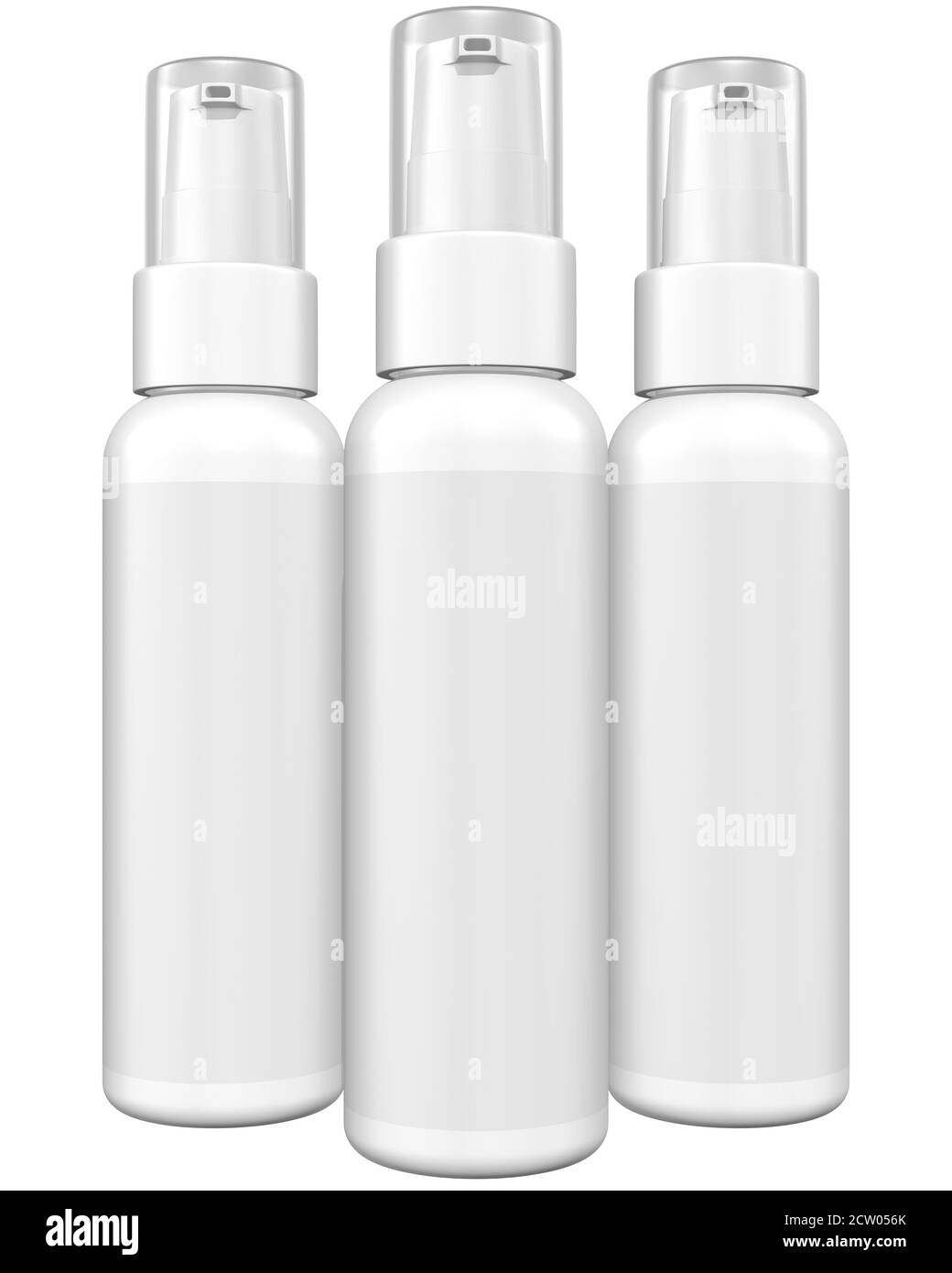 Realistic 3D Glass Spray Bottle Mock Up Template on White Background.3D ...