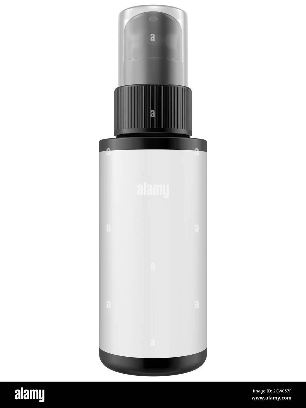 Realistic 3D Glass Spray Bottle Mock Up Template on White Background.3D ...