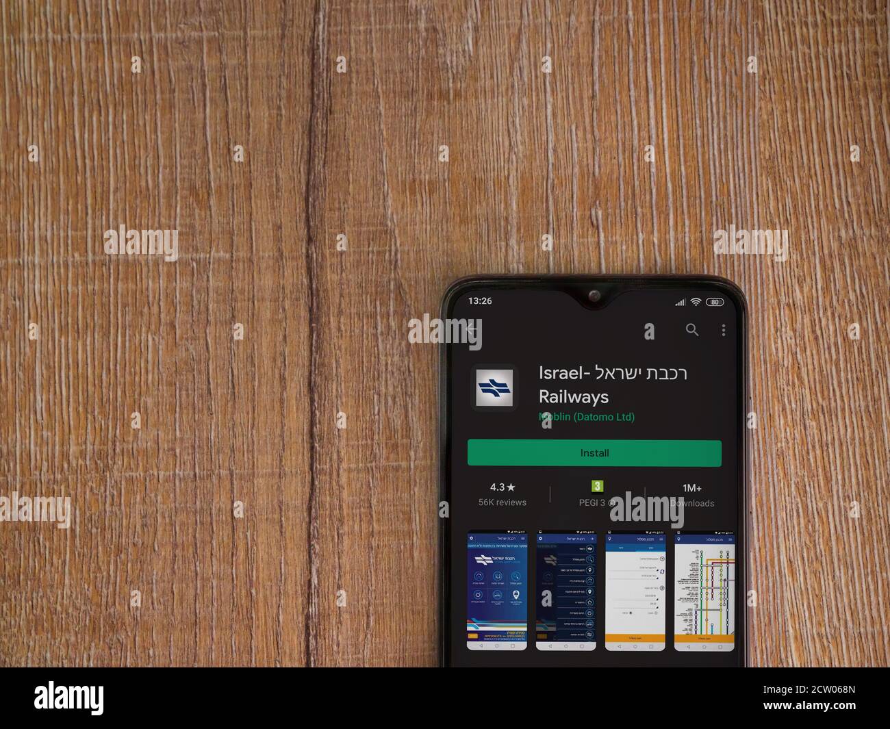 Israel App Store Lod, Israel - July 8, 2020: Israel Railways app play store page on the ...