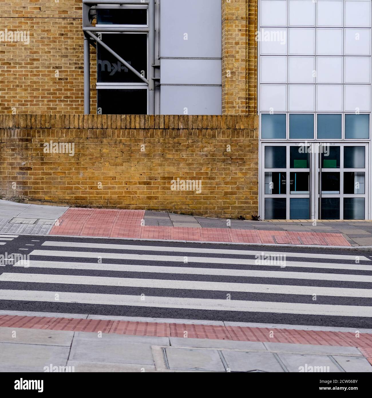 Pedestrian Or Zebra Crossing Road Crossing Markings, With No People Stock Photo