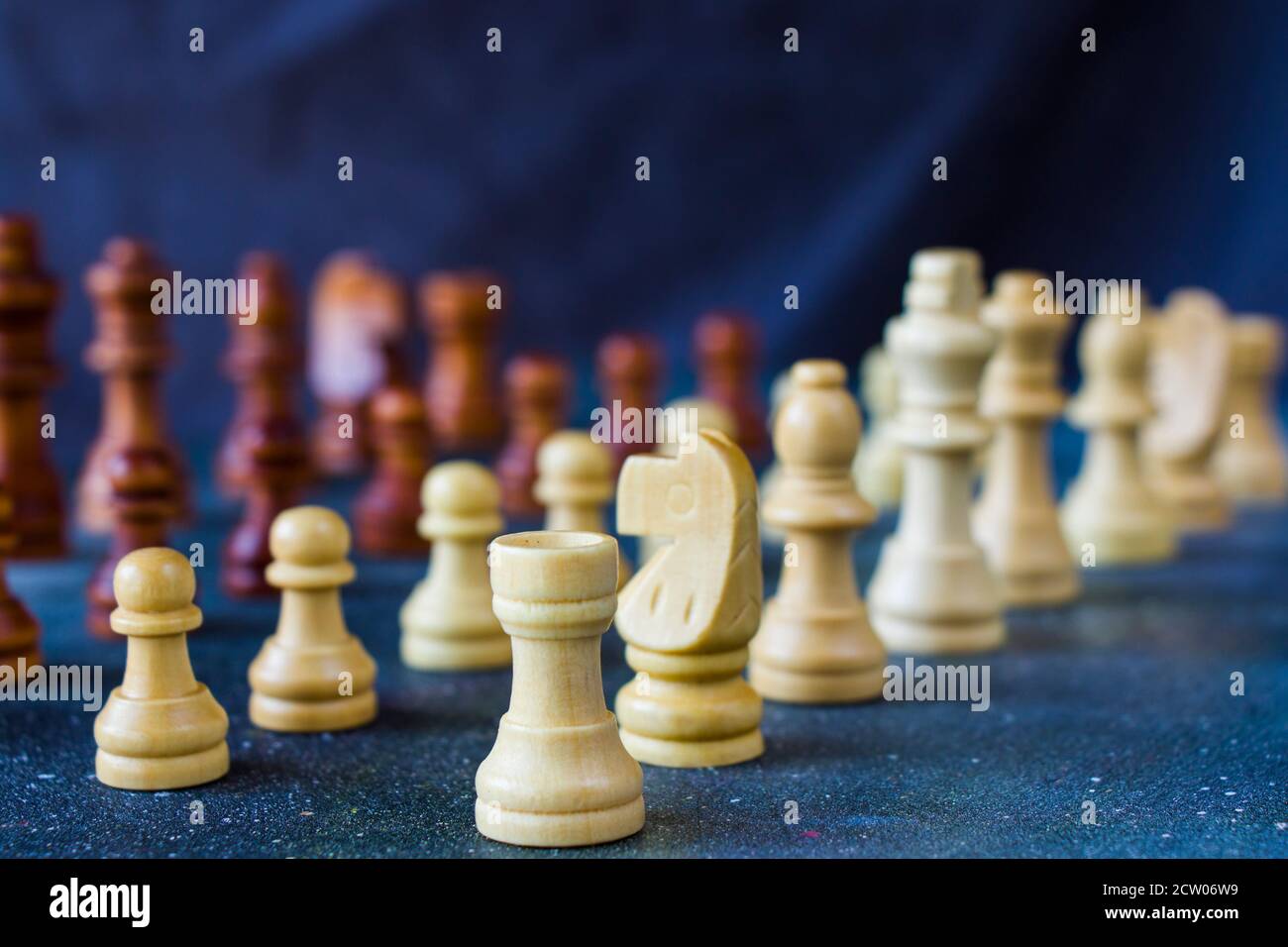 Checkmate and chess figures close-up, boardgame Stock Photo - Alamy