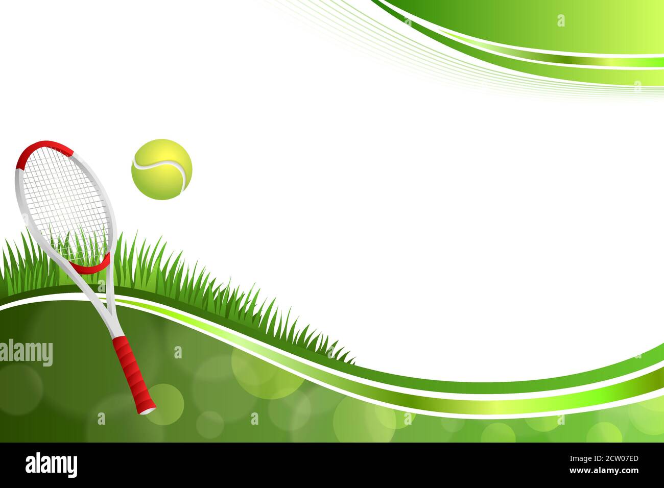 Background abstract green tennis sport yellow ball illustration frame  vector Stock Vector Image & Art - Alamy