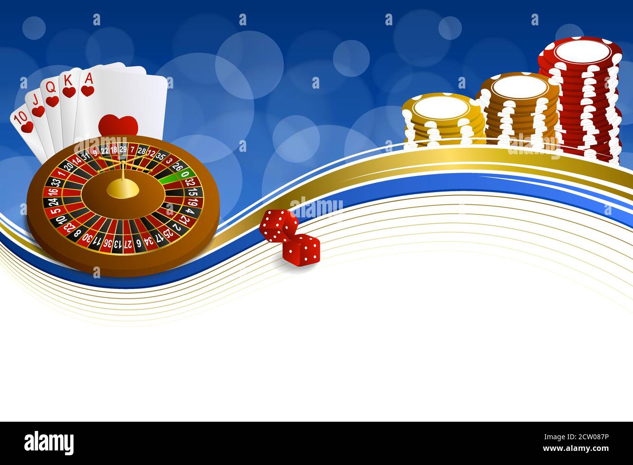 Background abstract blue gold casino roulette cards chips craps  illustration vector Stock Vector Image & Art - Alamy