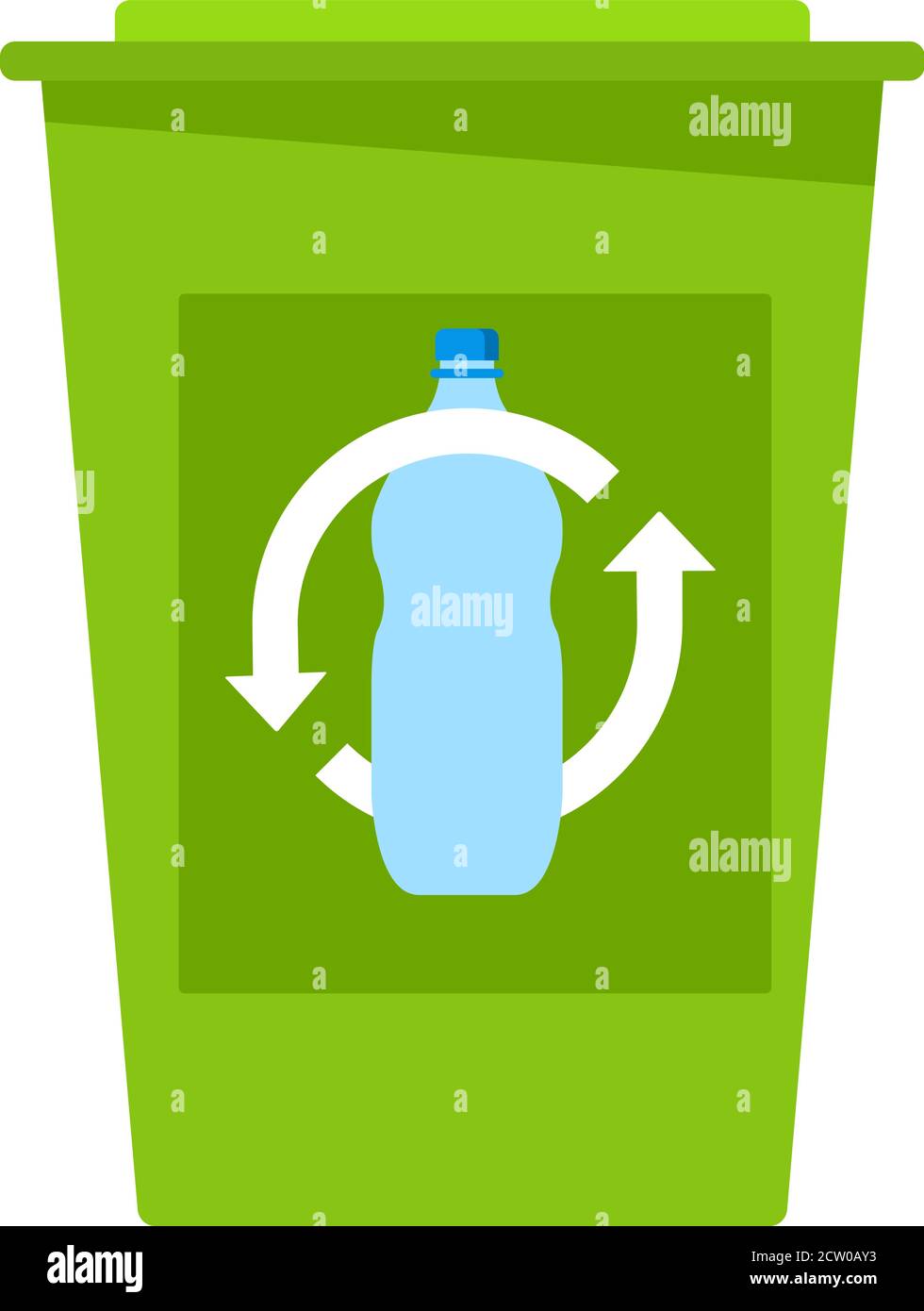 Plastic bottle ban icon.No littering warning sign.Forbidden drink