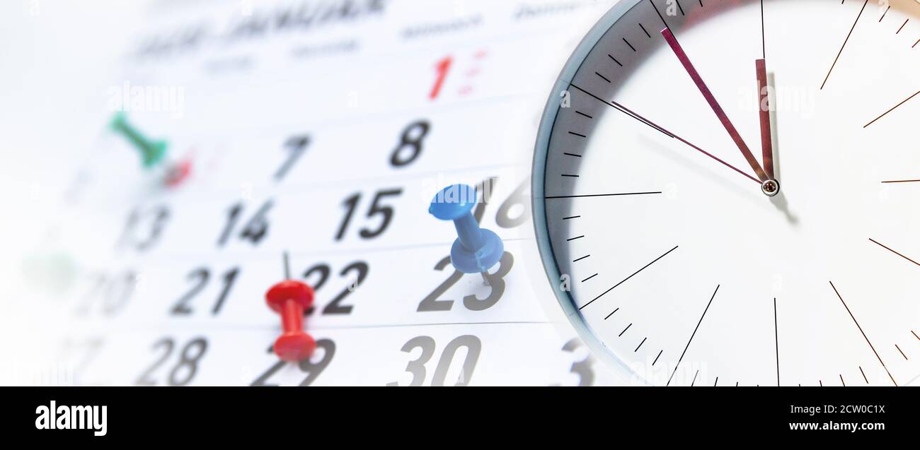 Clock , Time Management Concept, Time planning Stock Photo Alamy
