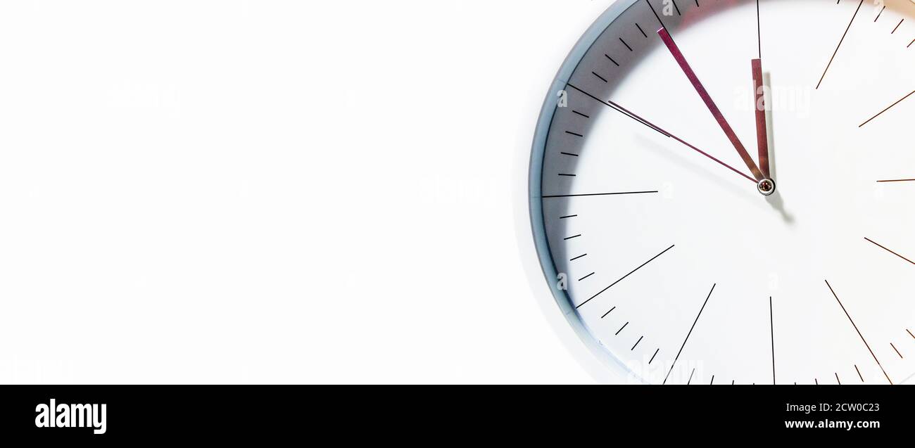 Clock, time management concept, time planning.  banner, free space