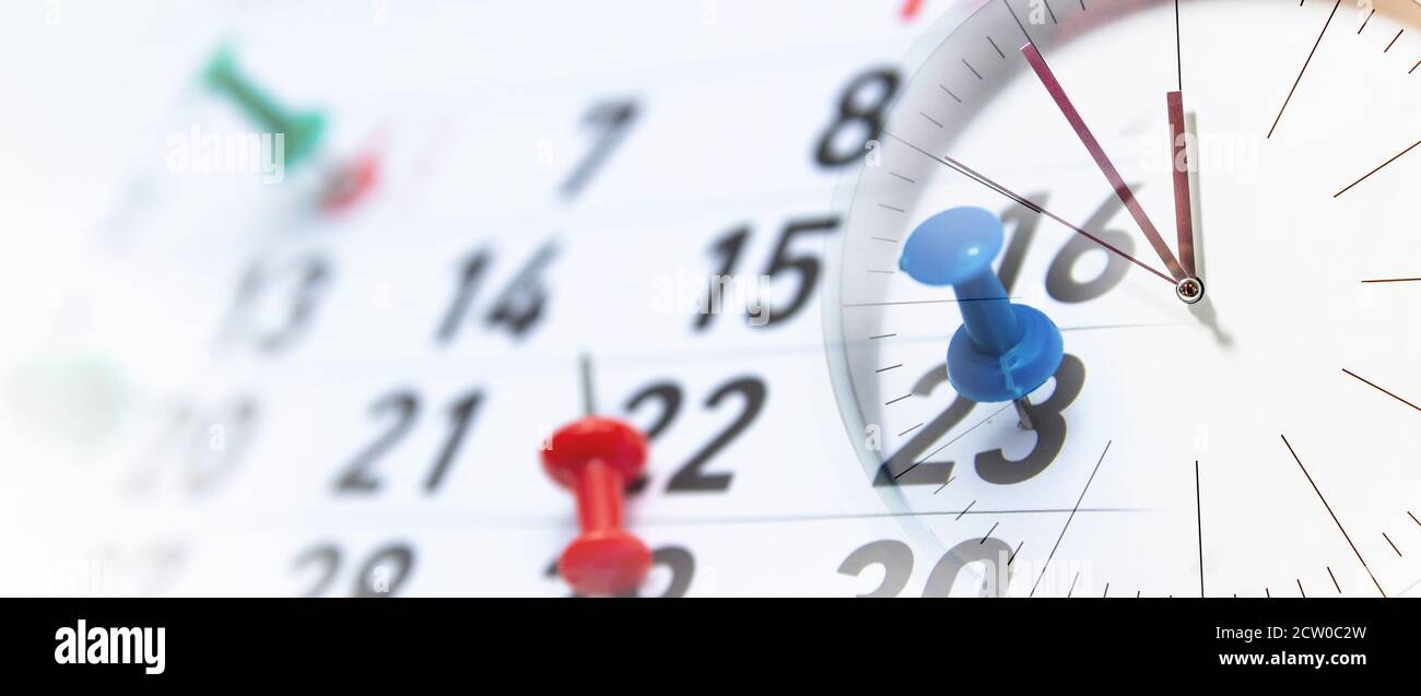 Clock , Time Management Concept, Time planning Stock Photo Alamy