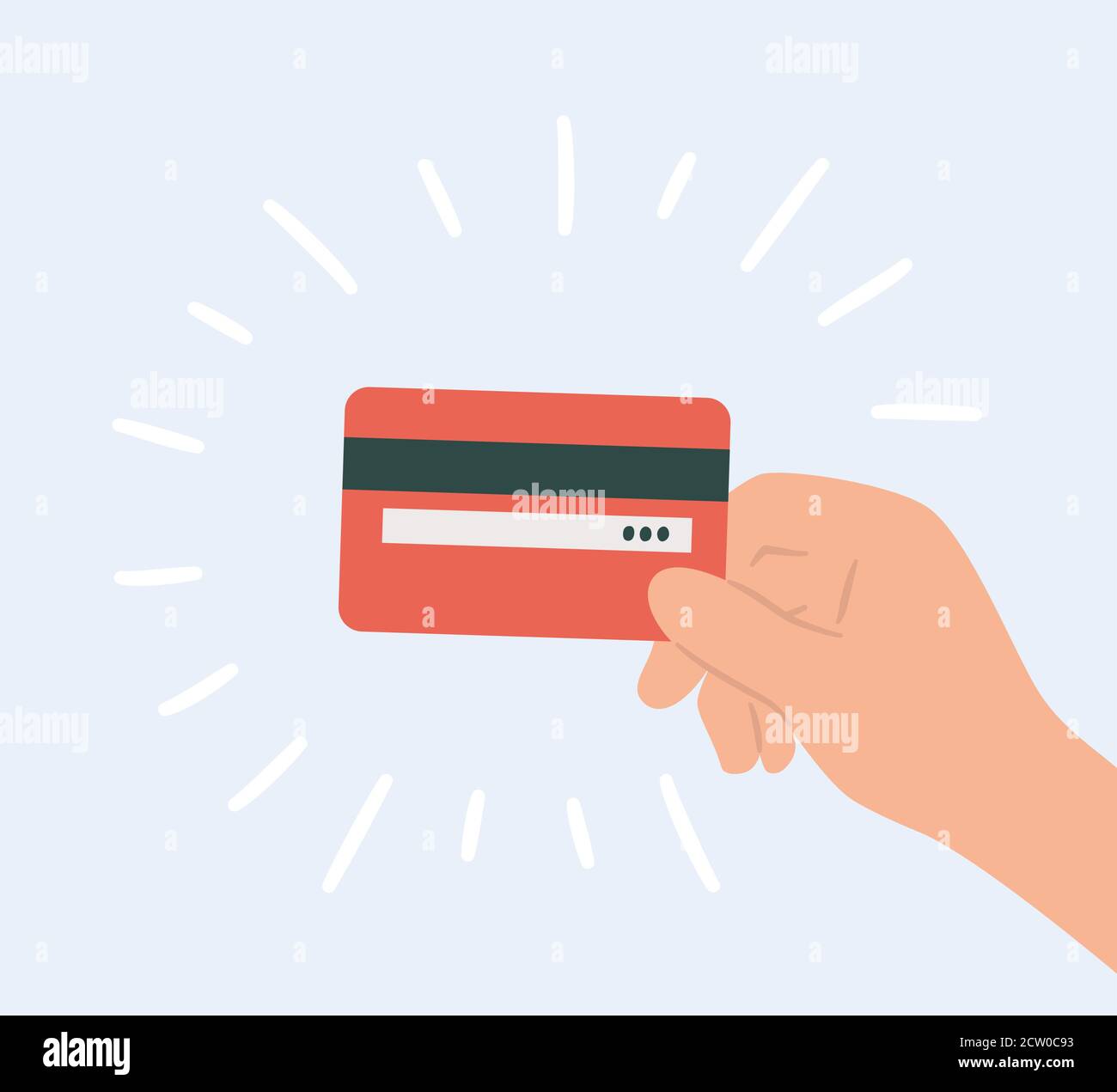 Hand holding visa credit card Stock Vector Images - Alamy