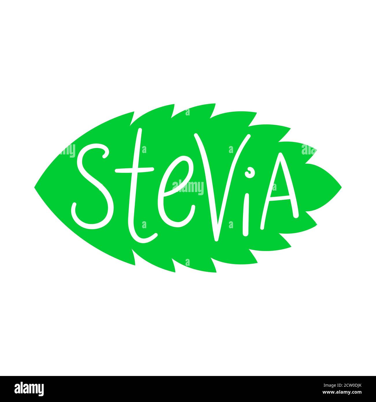 Stevia leaves logo. Natural organic stevia sweetener icon. Vector
