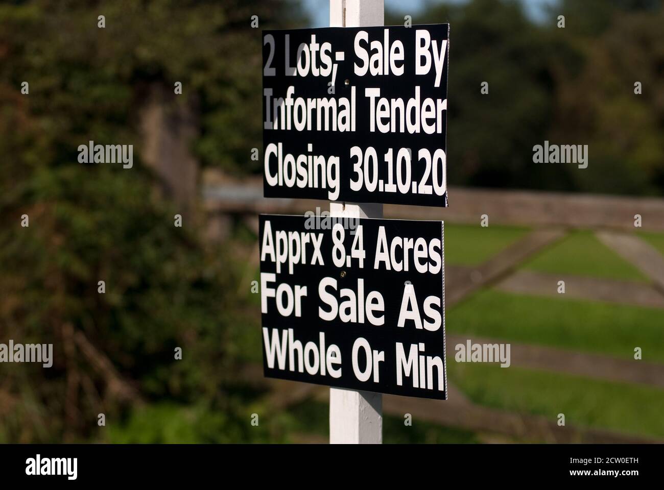 Land for Sale, Cheshire Stock Photo