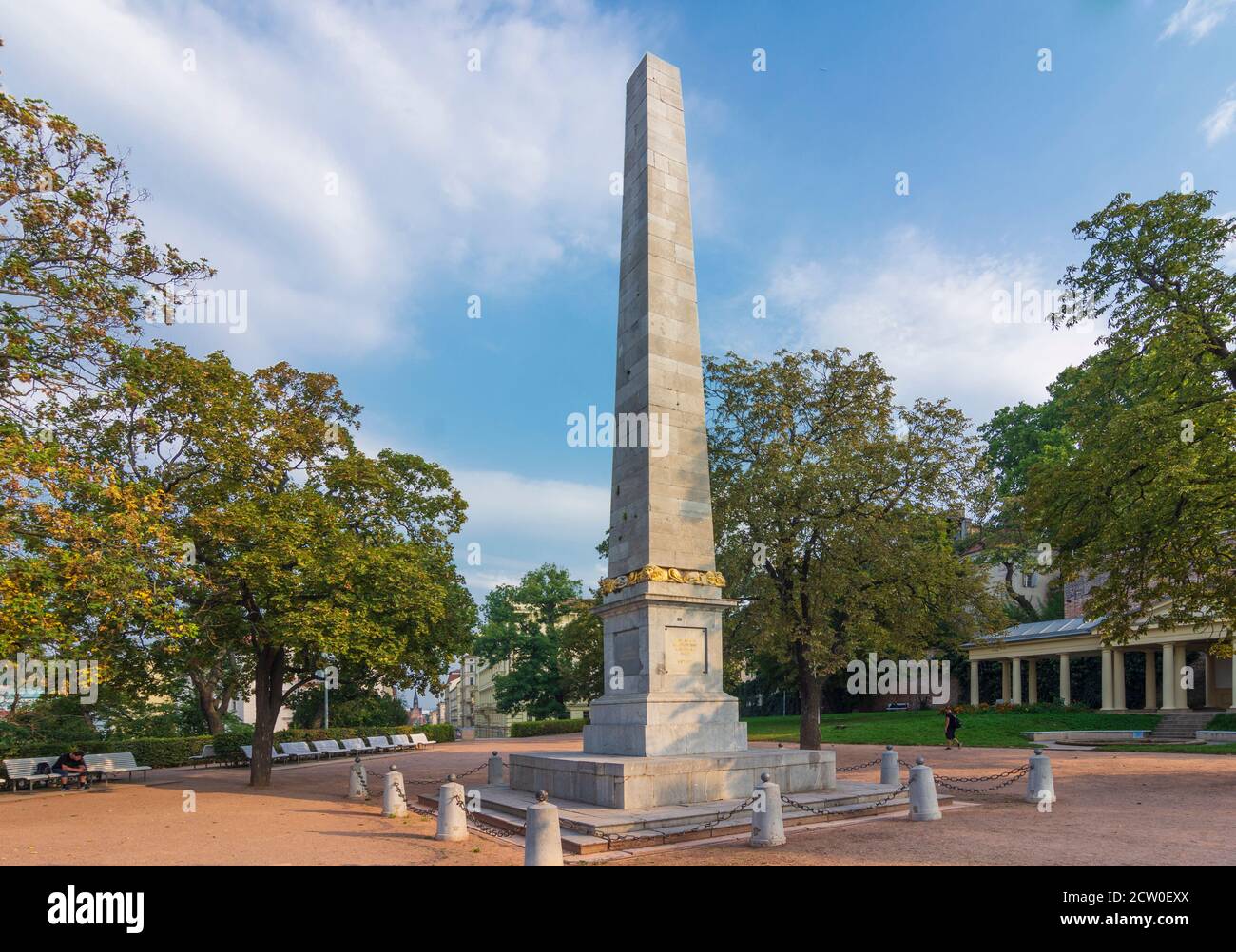 Brno (Brünn) Denis Gardens (Denisovy sady), 1818 obelisk to