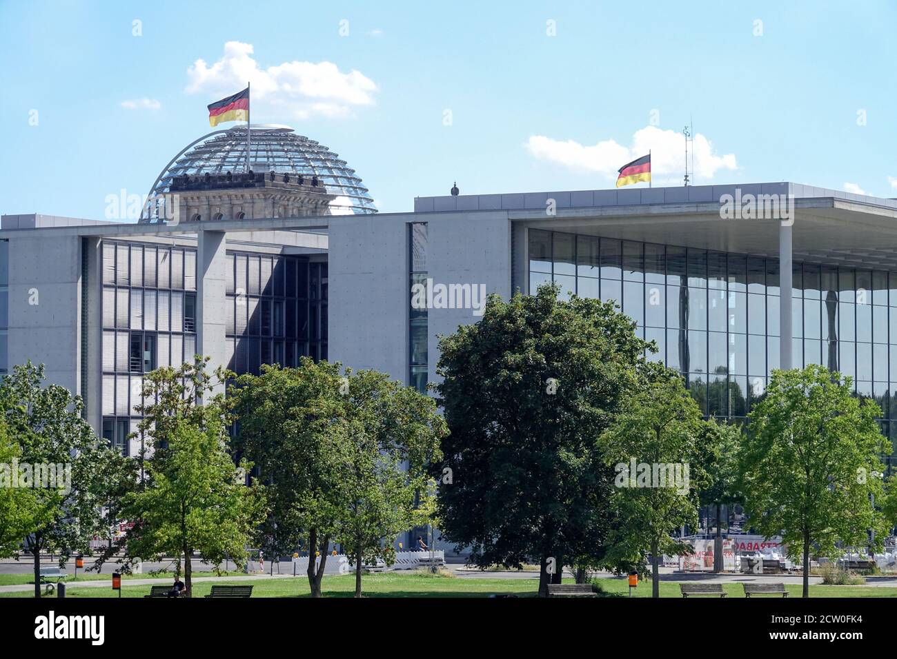 Berlin Reichstag dome and Bundestag building, Paul-Löbe-Haus Reichstag Berlin Stock Photo
