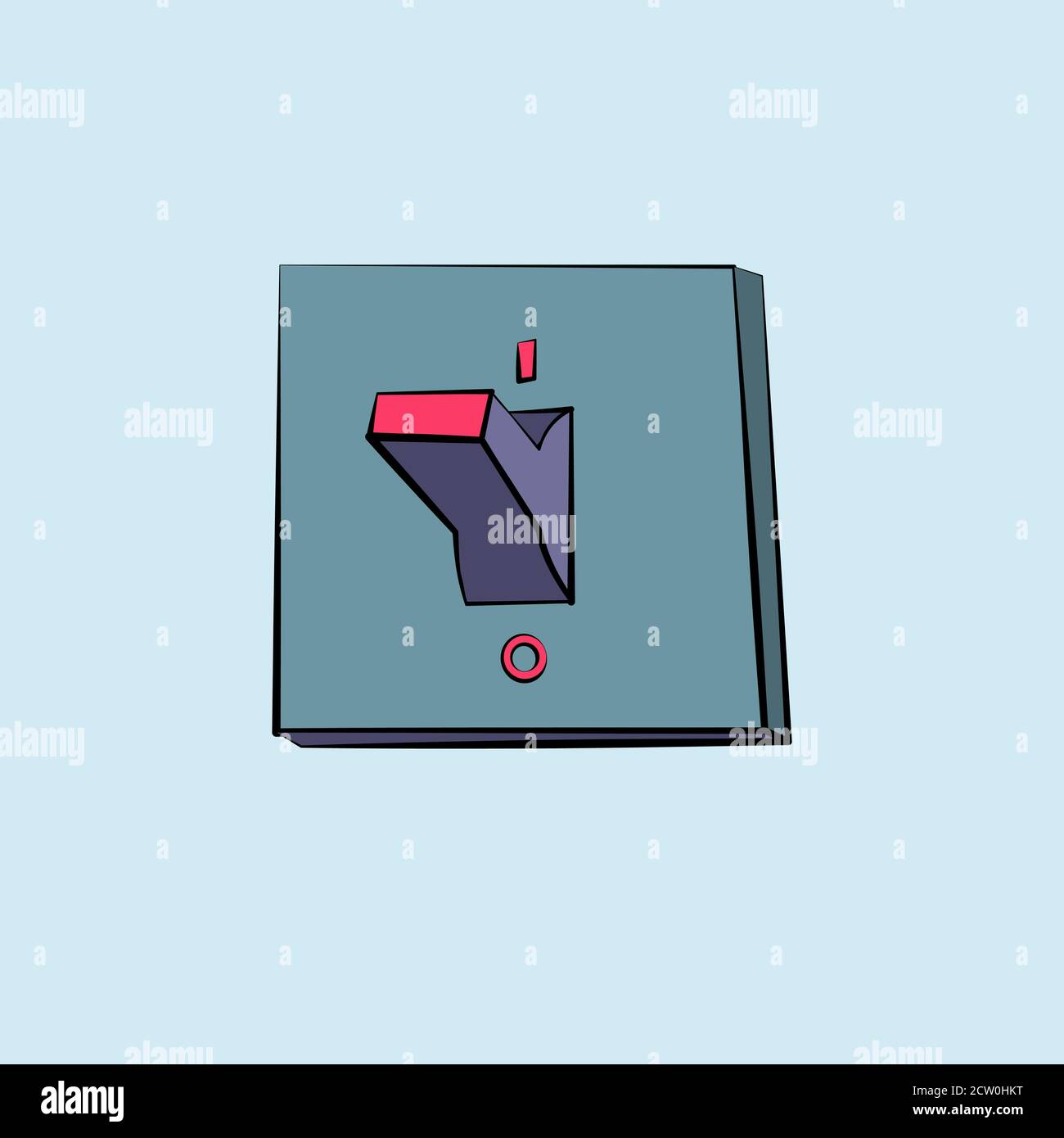 Switcher Video Vector Switcher vector illustration. Old-fashioned light switcher electricity ...