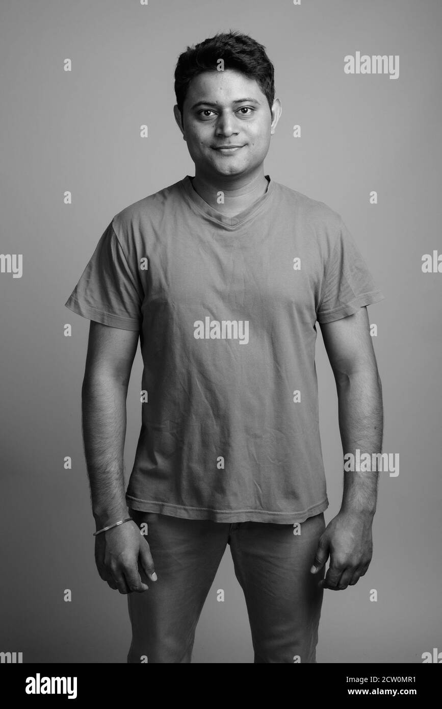 Indian man male studio Black and White Stock Photos & Images - Alamy