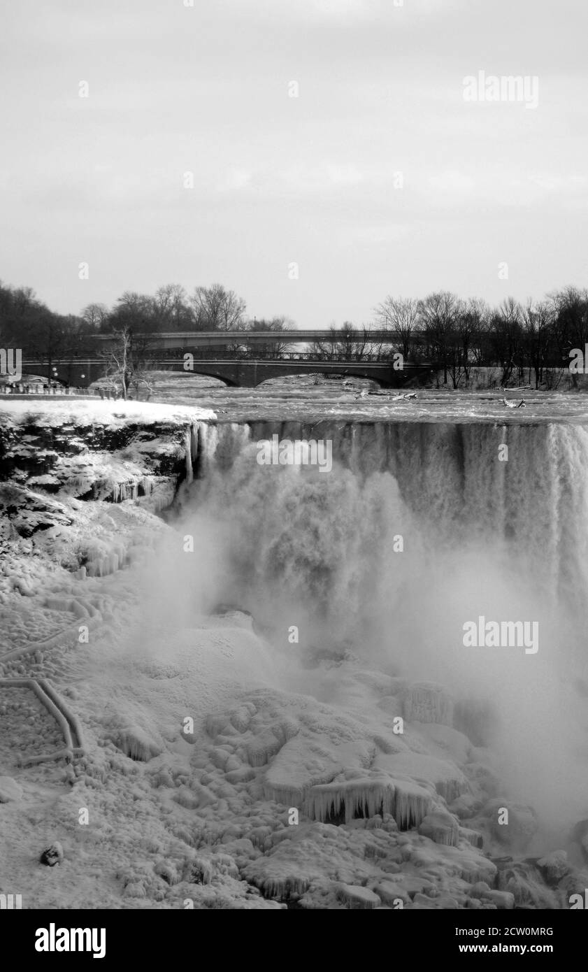 The American Falls viewed from Niagara Parkway. Stock Photo