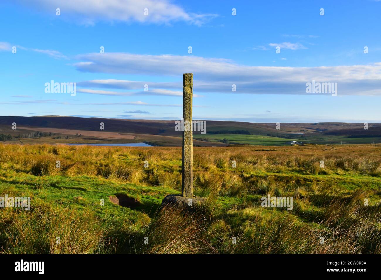 Reap's Cross, Heptonstall Moor, Pennine Bridleway, Pennines, West Yorkshire Stock Photo