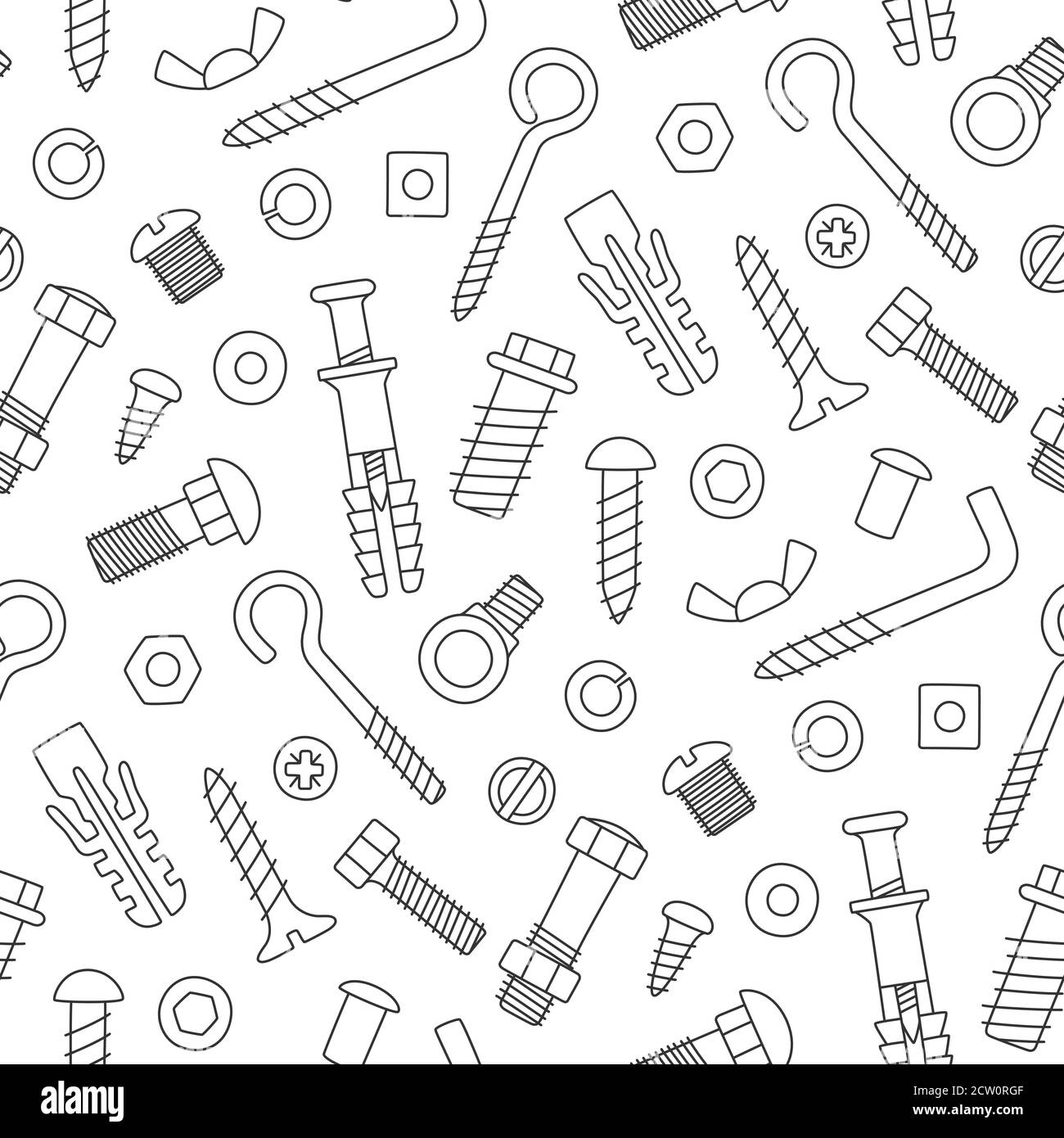 Rivets nuts and bolts pattern Stock Vector Images Alamy