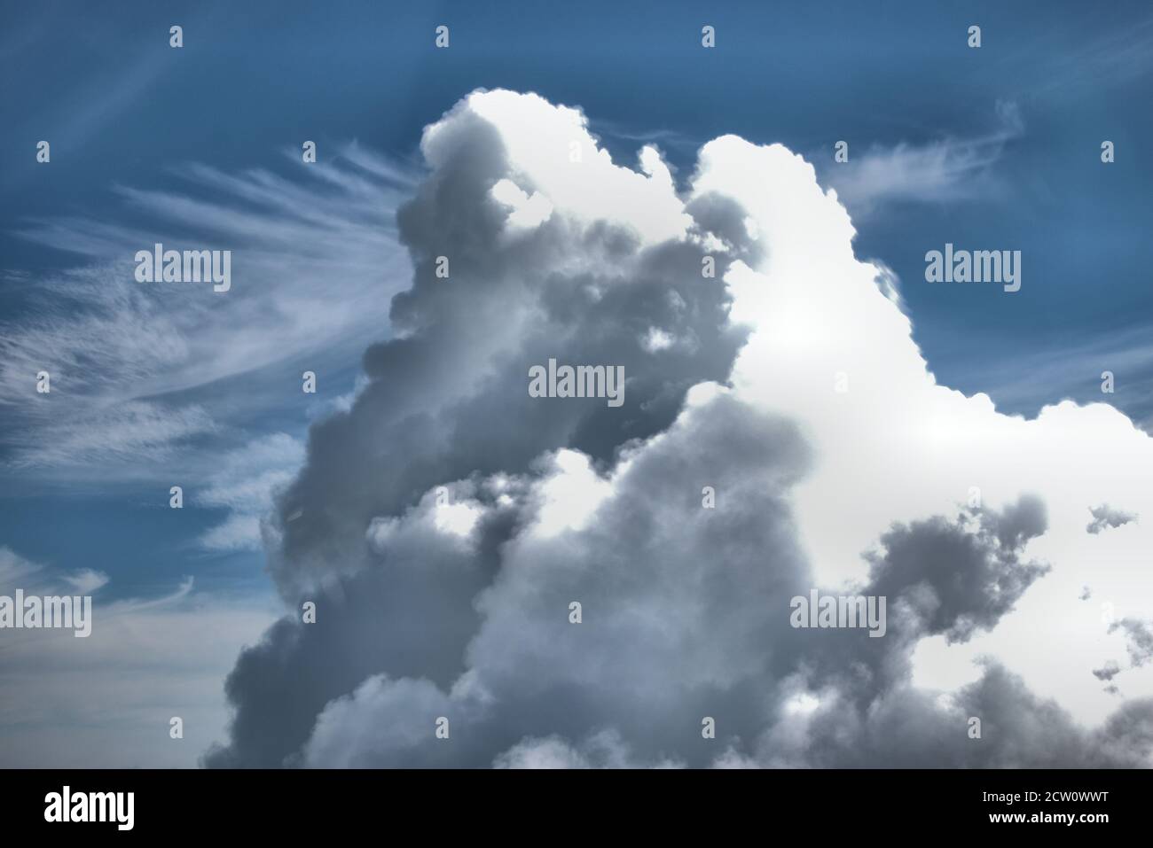 Cumulus cloud over Germany seen from a plane Stock Photo Alamy