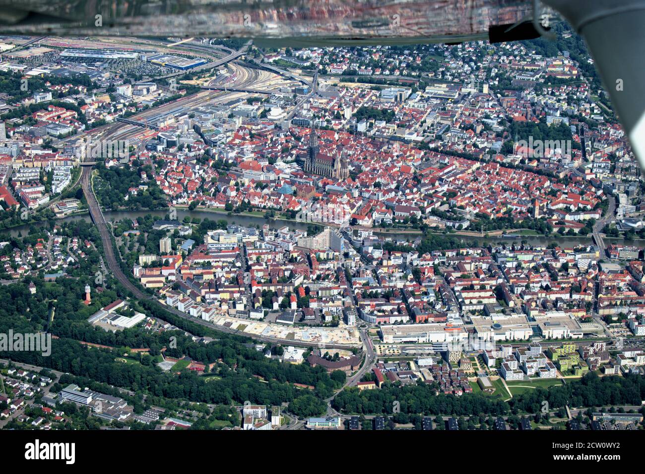 Overhead Ulm in Germany Stock Photo