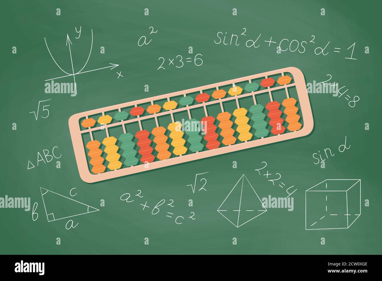 Abacus soroban for learning mental arithmetic for kids. Concept of  illustration of the Japanese system of mental math Stock Vector Image & Art  - Alamy
