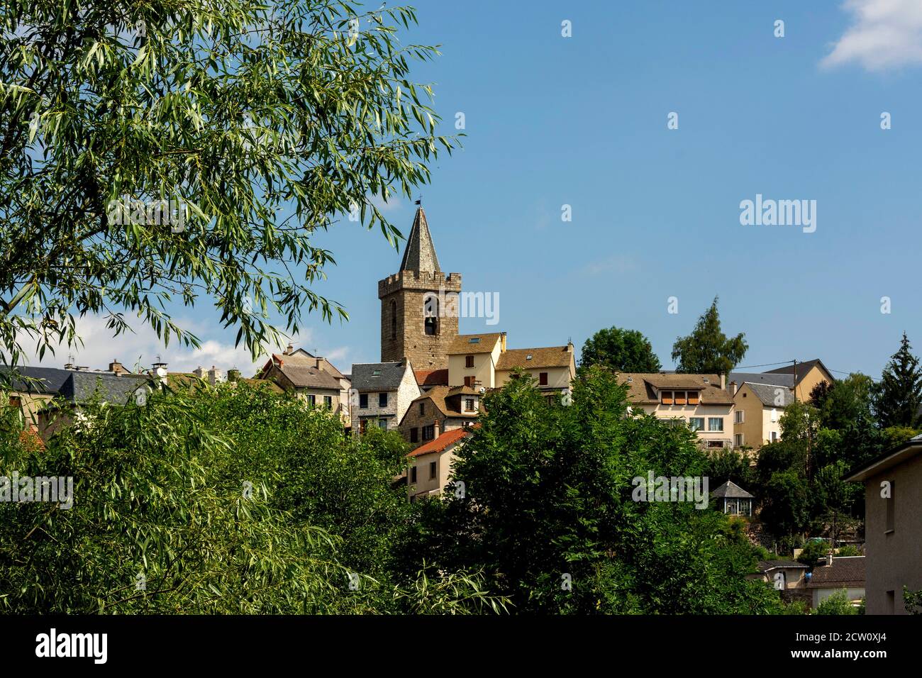 Dungeon Tower of Saint Chely d'Apcher, Lozere, Occitanie, France Stock Photo Alamy