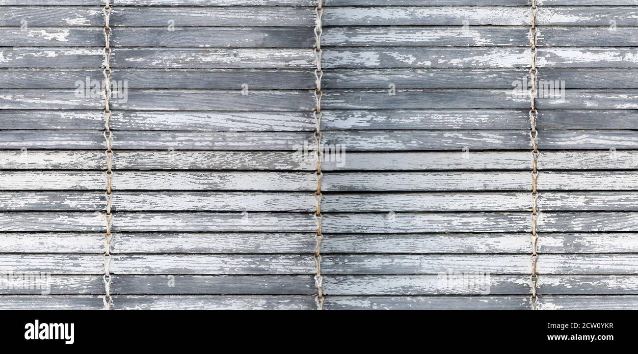 Seamless texture made with a photograph of a faded wood blind Stock