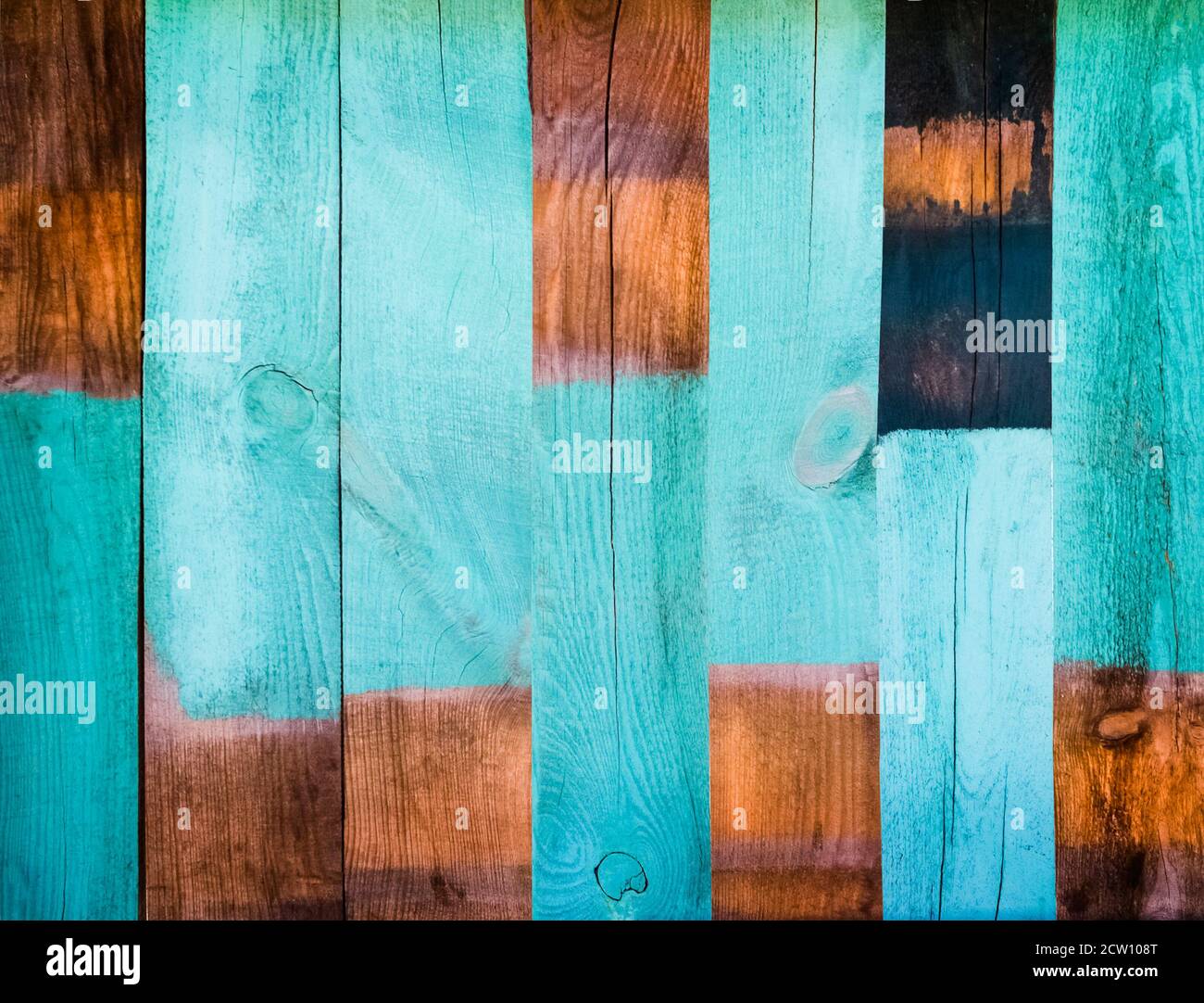 Painted wood textured planks background with delicate vignetting Stock Photo