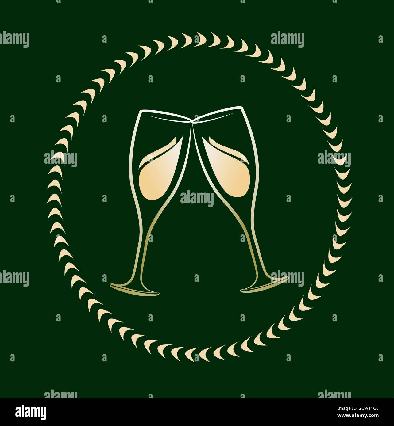 Champagne glasses logo design for alcohol company branding or for bar shops  banner or for hotel menu card designing Stock Vector Image & Art - Alamy