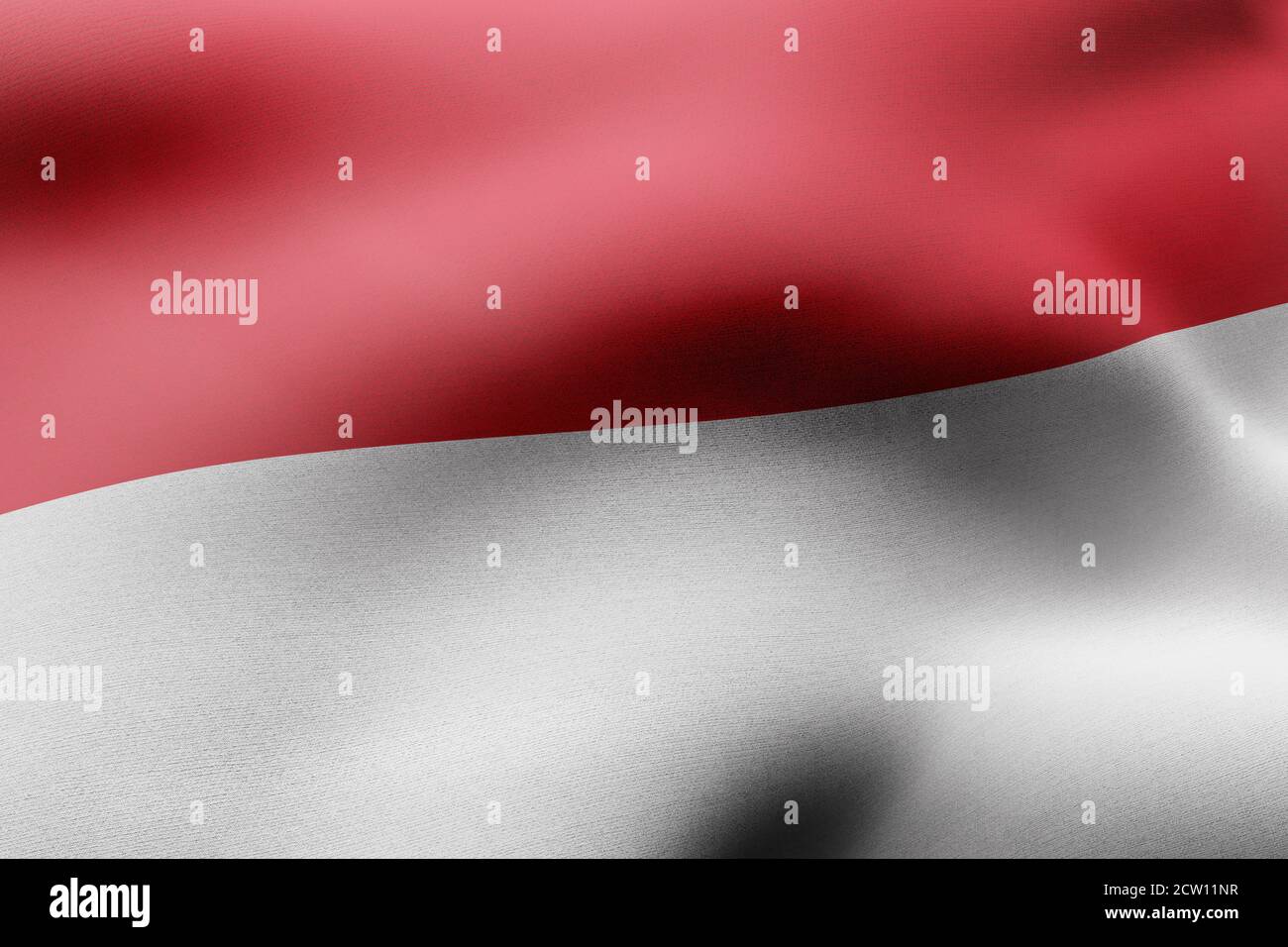 3d rendering of a detail of a silked Indonesia flag Stock Photo - Alamy