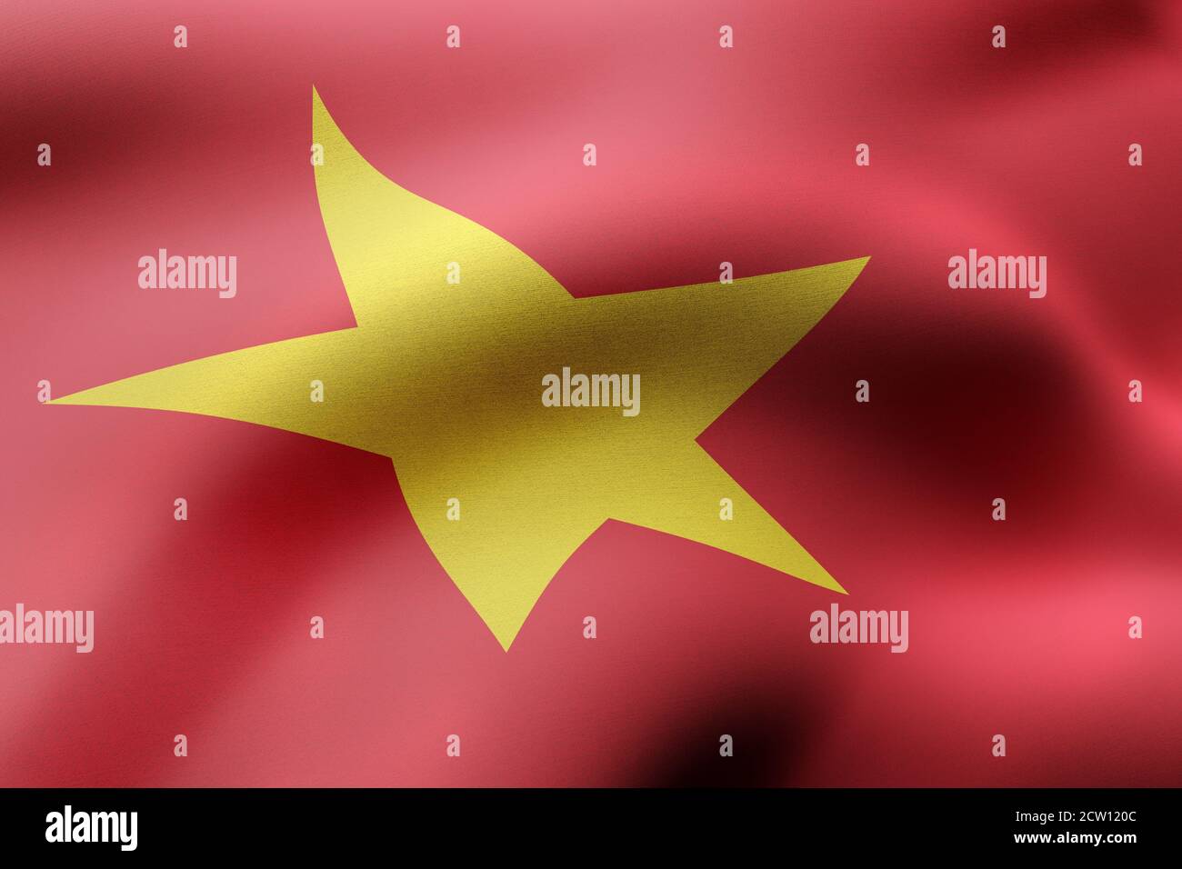 3d rendering of a detail of a silked Vietnam flag Stock Photo - Alamy