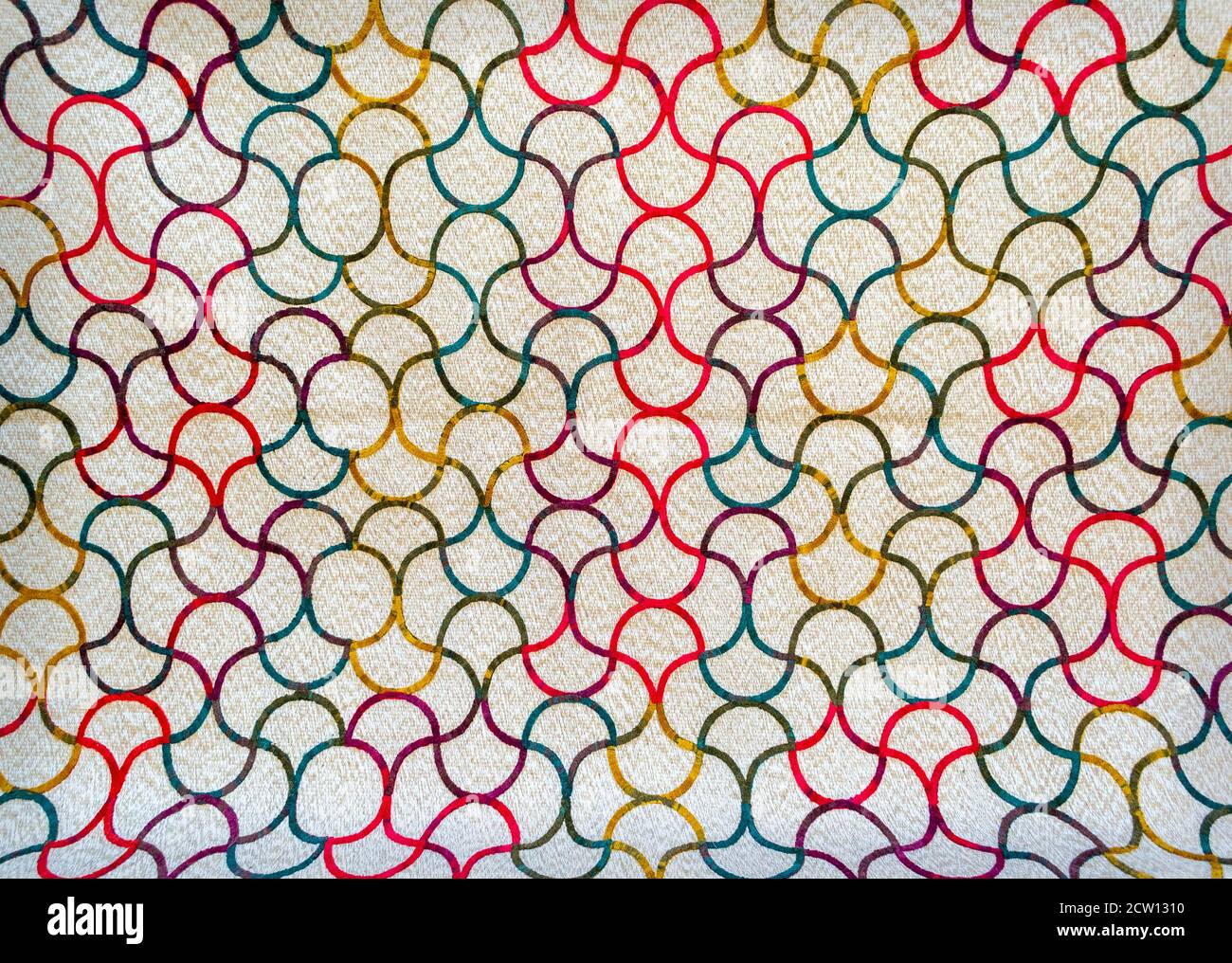 Beautiful carpet geometric abstract colorful textile pattern Stock Photo