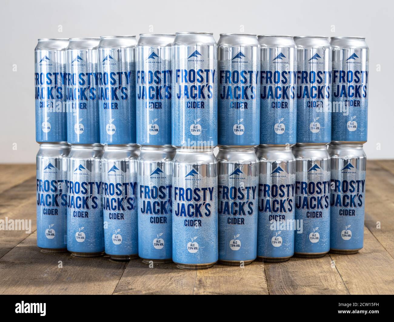 Tins of Frosty Jack's 7.5 Volume Cider Stock Photo Alamy