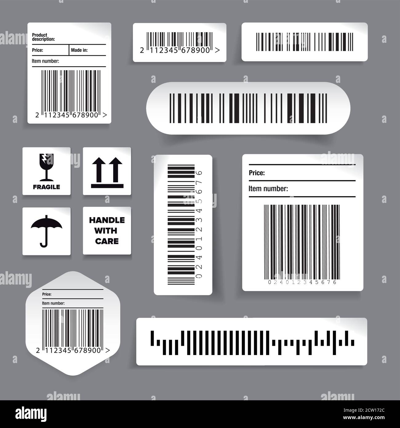 Barcode label vector set stickers Stock Vector Image & Art Alamy