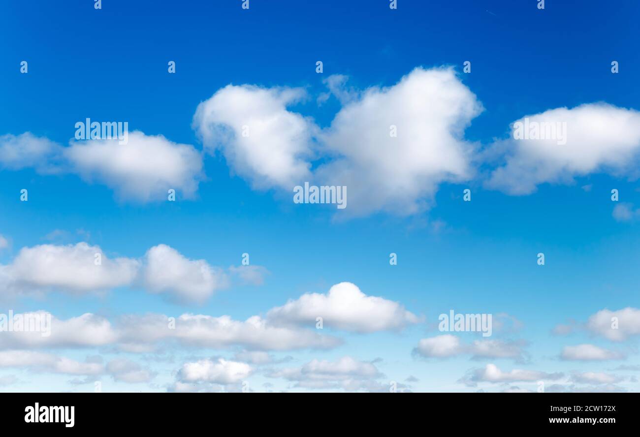 Natural summer background, blue sky with white clouds Stock Photo - Alamy